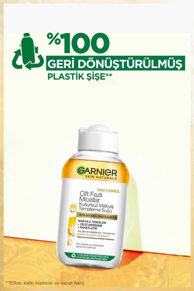 Garnier Çift Fazlı Micellar Kusursuz Makyaj Temizleme Suyu 100 ml