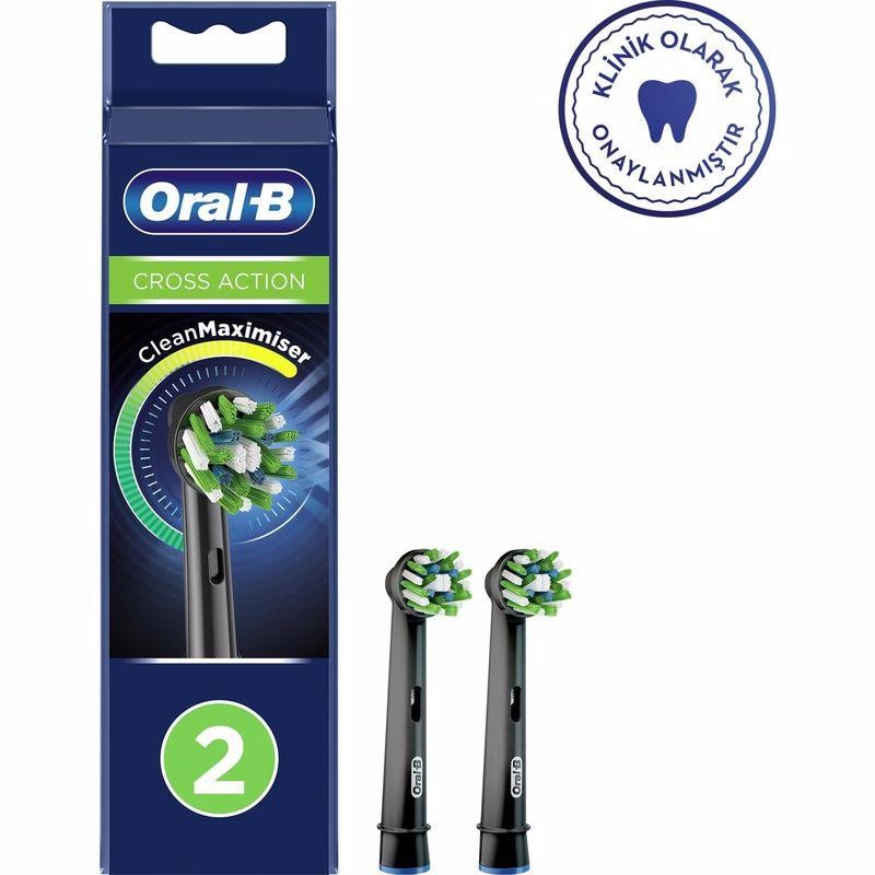 Oral-B Cross Action CleanMaximiser Black Edition Diş Fırçası Yedek Başlığı 2'li