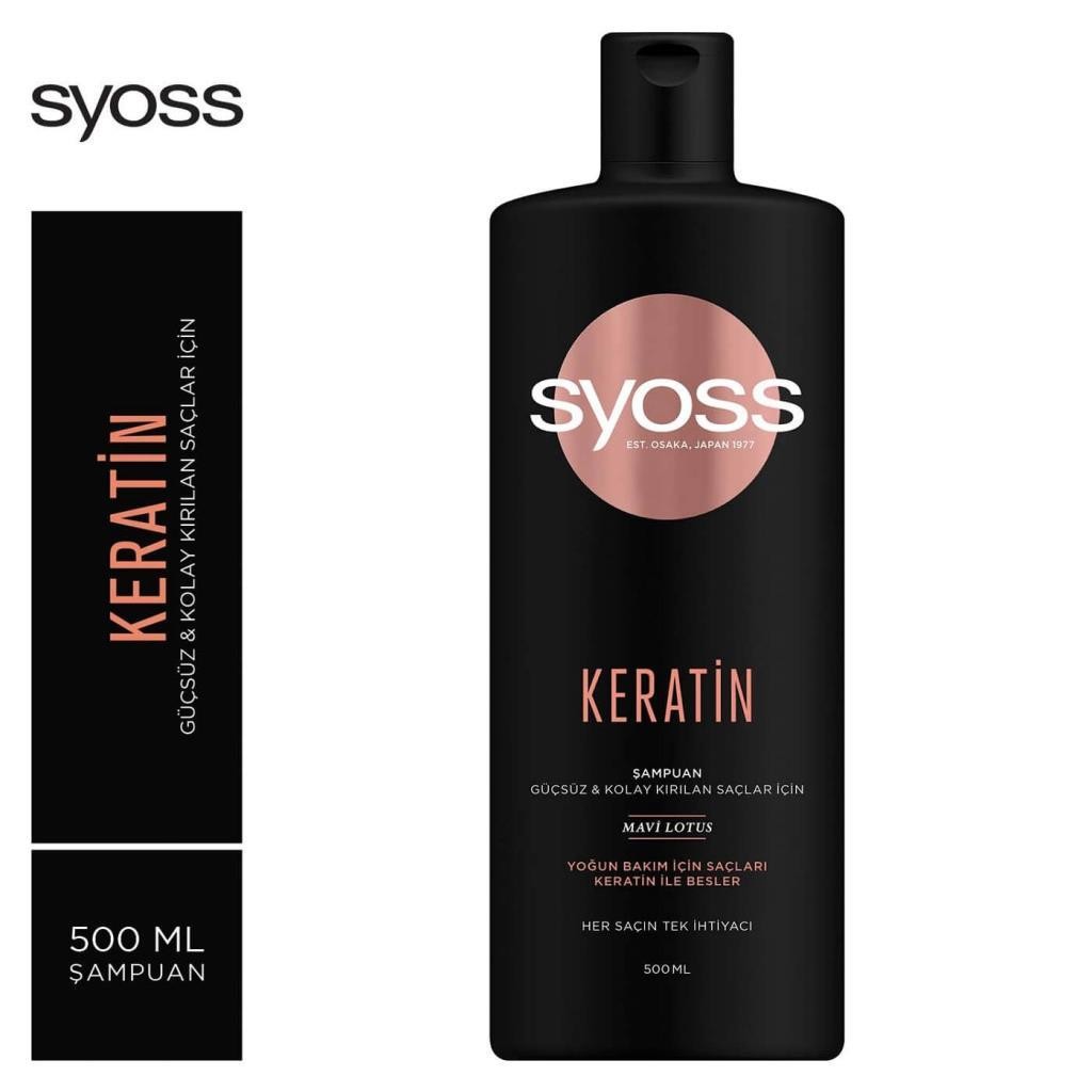 Syoss Keratin Güçsüz ve Kolay Kırılan Saçlar için Şampuan 500 ml