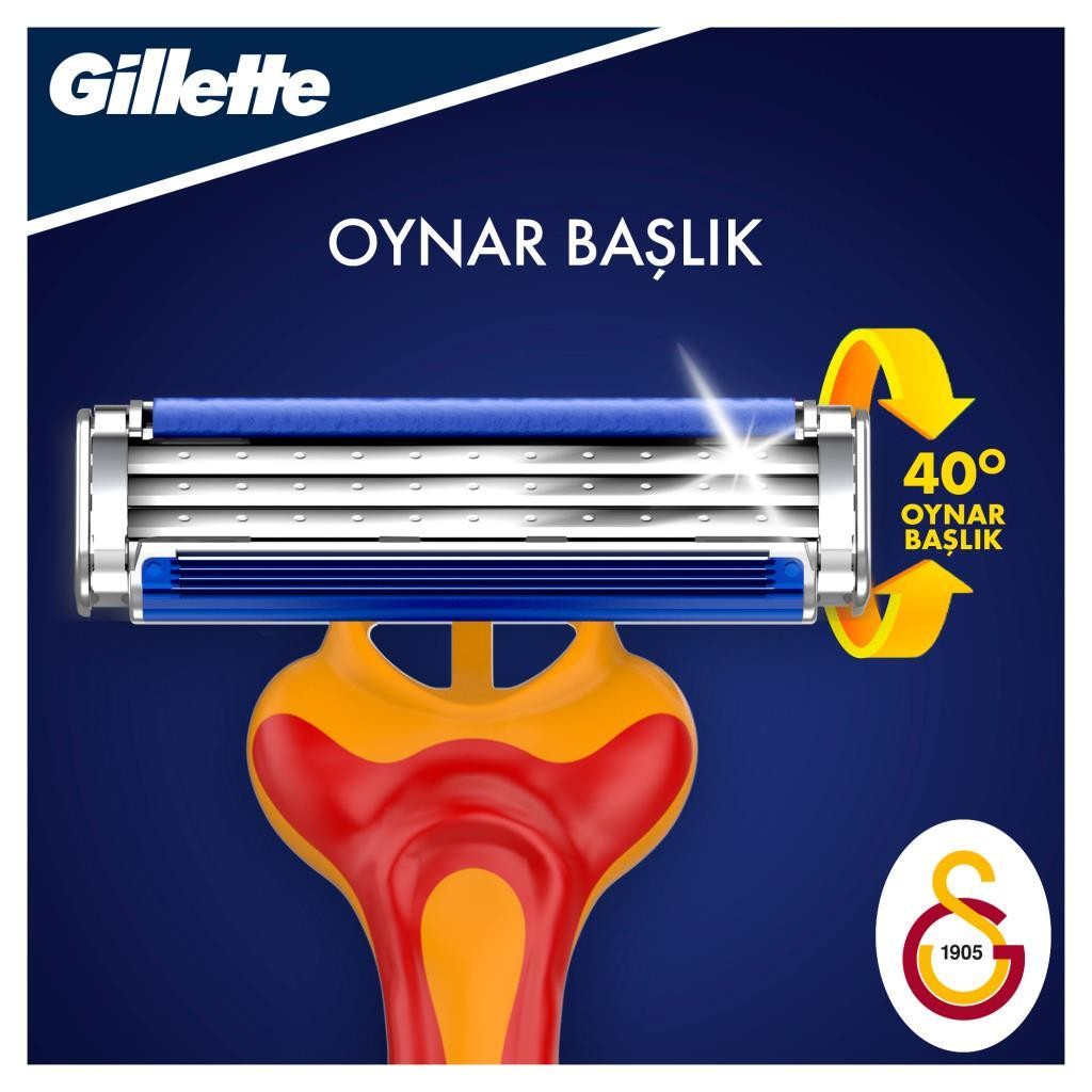 Gillette Blue 3 Tıraş Bıçağı 6'lı - Galatasaray Özel Seri