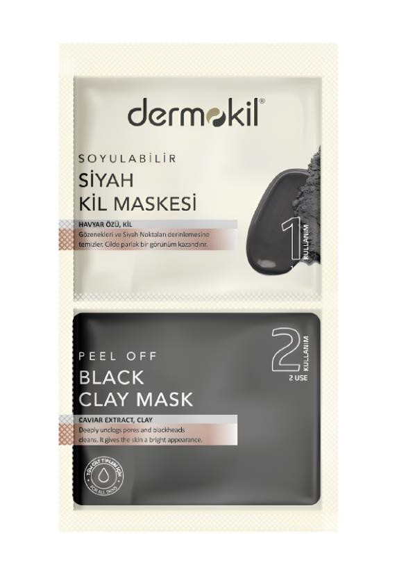 Dermokil Soyulabilir Siyah Kil Maskesi 7,5 ml X2