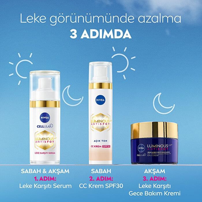 Nivea Luminous Koyu Leke Karşıtı CC Krem Açık Ton 40 ml 