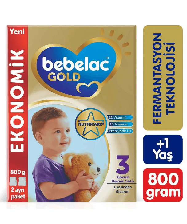 Bebelac Gold 3 Bir Yaşından İtibaren Çocuk Devam Sütü 800 gr