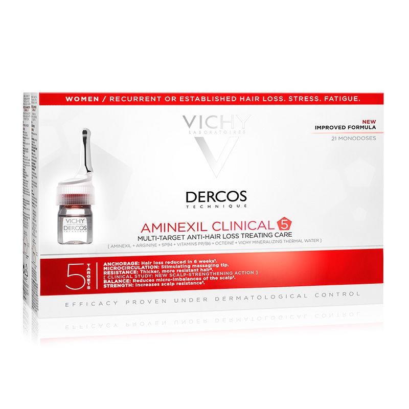 Vichy Dercos Aminexil Clinical 5 Kadınlar için Saç Dökülmesine Karşı Serum 21x6 ml