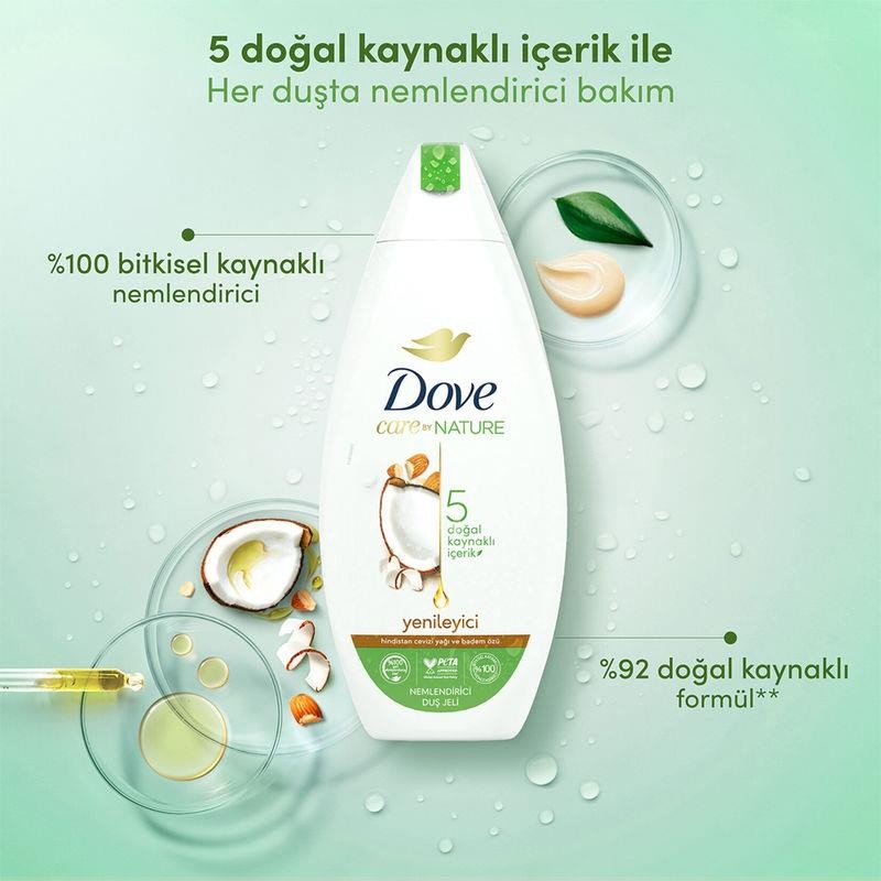Dove Hindistan Cevizi Yağı ve Badem Sütü Onarıcı Bakım Duş Jeli 500 ml