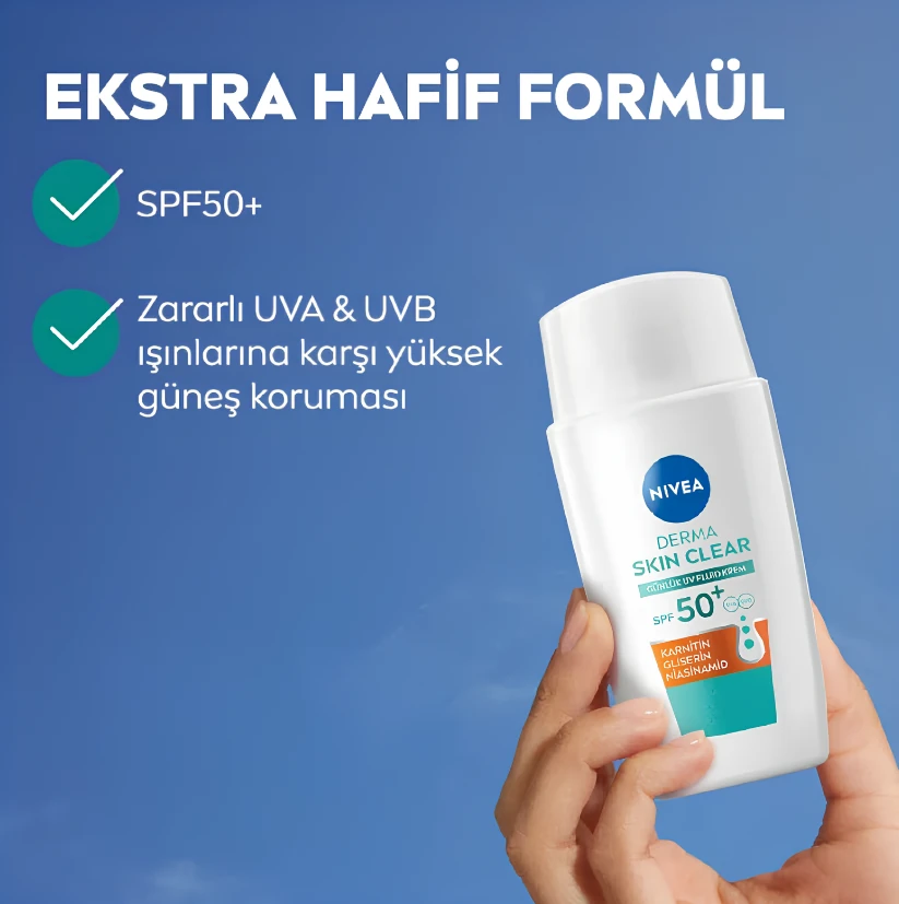 Nivea Derma Skin Clear SPF+50 Fluid Krem 50 ml