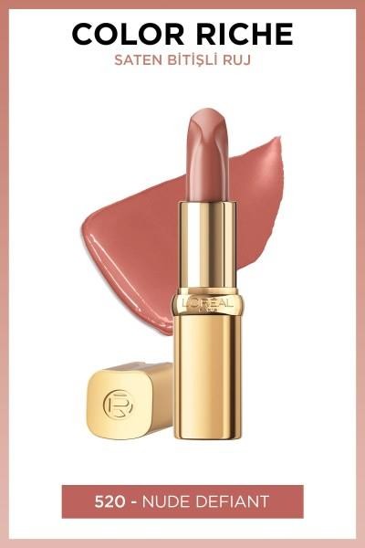 L'Oréal Paris Color Riche Saten Bitişli Ruj - 520 Nude Defiant