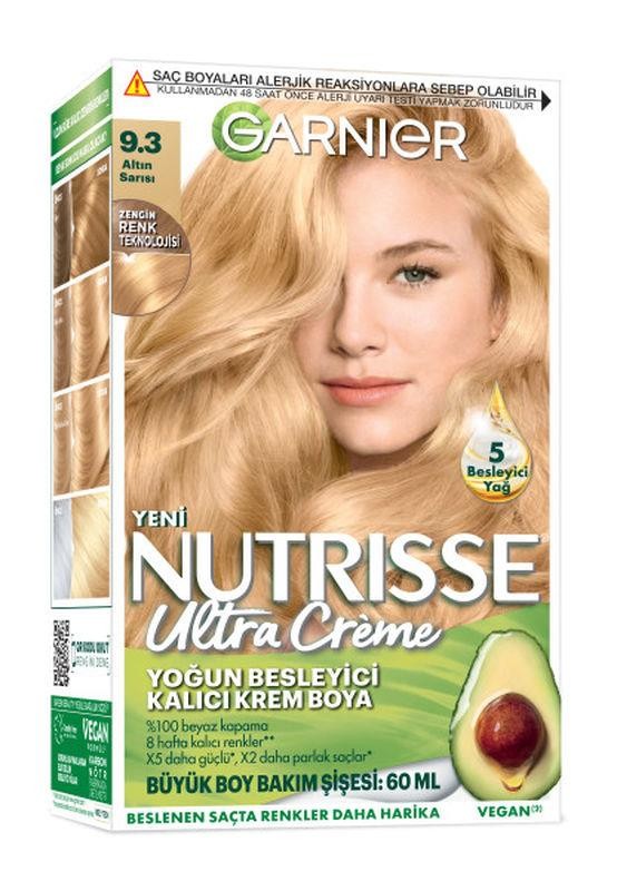 Garnier Nutrisse Yoğun Besleyici Kalıcı Krem Saç Boyası - 9.3 Altın Sarısı