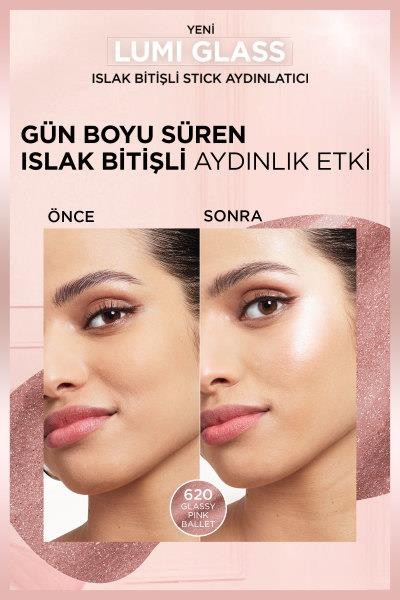  L'Oréal Paris Lumi Glass Islak Bitişli Stick Aydınlatıcı - 620 Glassy Pink Ballet