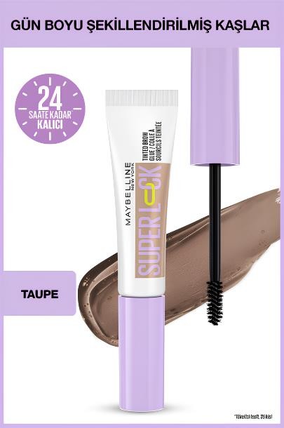 Maybelline New York Super Lock Brow Glue Kaş Sabitleyici Maskara - Taupe