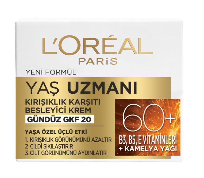 L’Oréal Paris Yaş Uzmanı 60+ Kırışıklık Karşıtı Besleyici Krem 50 ml