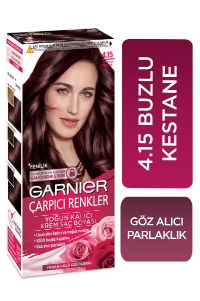 Garnier Çarpıcı Renkler Krem Saç Boyası - 4.15 Buzlu Kestane