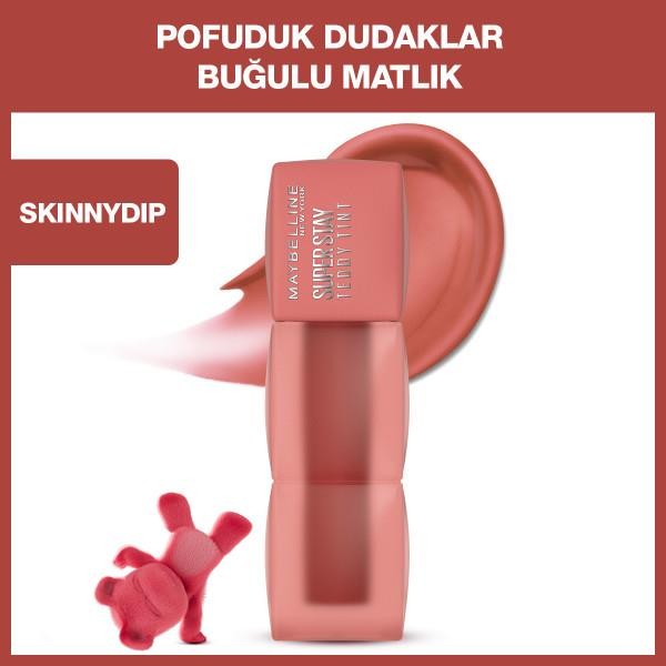 Maybelline New York Super Stay Teddy Tint Ruj 15 Skinny Dip