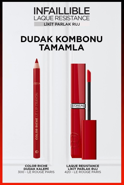 L'Oréal Paris Infaillible Laque Resistance Likit Parlak Ruj - 420 Rouge Paris