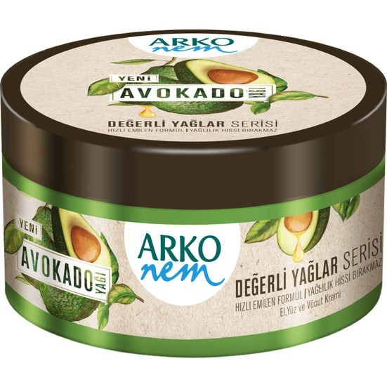 Arko Nem Değerli Yağlar Avokado Yağlı Bakım Kremi 250ml