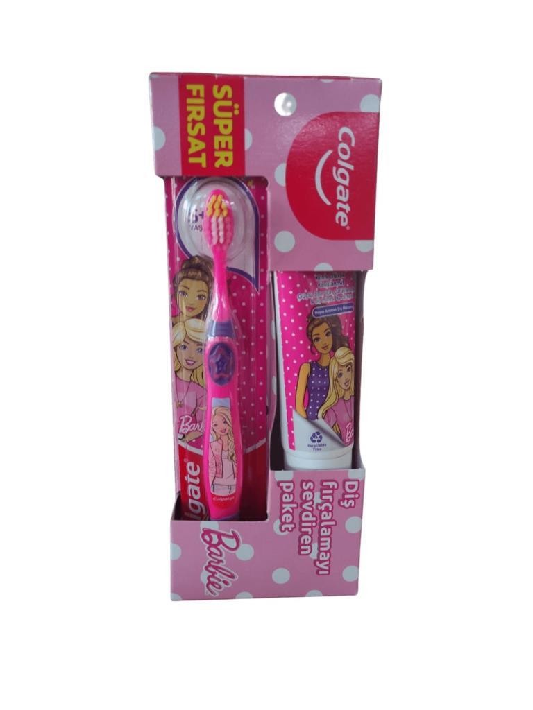 Colgate Barbie Çocuk Diş Macunu 75 ml + Barbie Diş Fırçası Seti