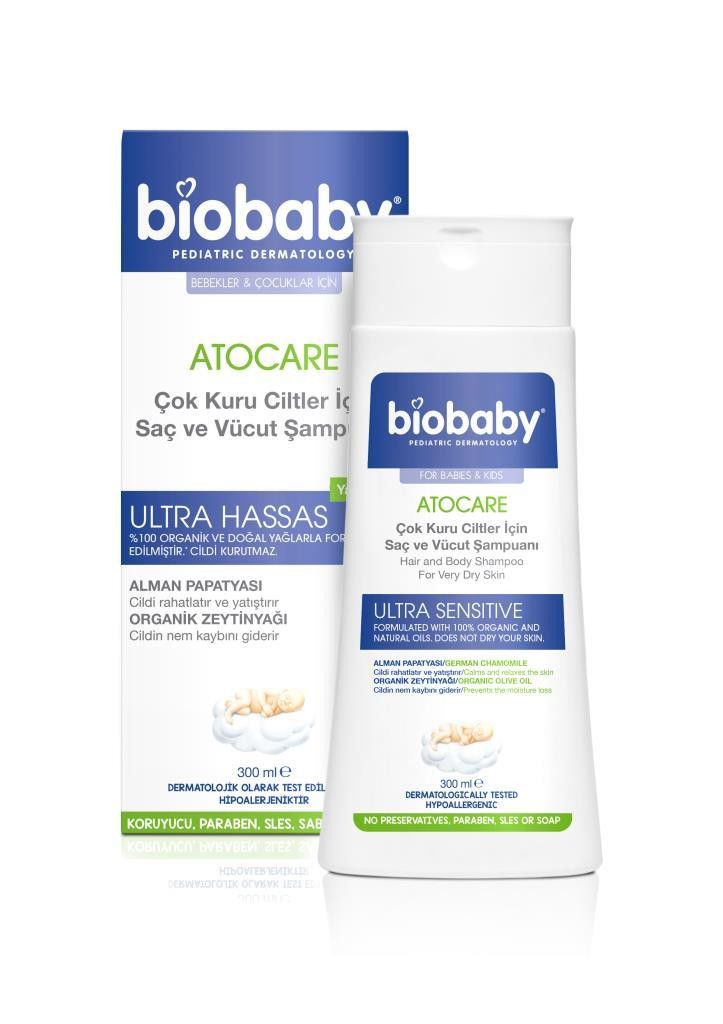 Biobaby Atocare Ultra Hassas Saç ve Vücut Şampuanı 300 ml