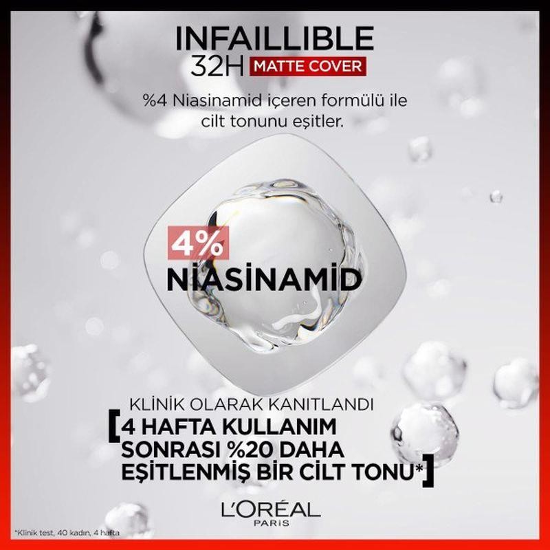 L'Oréal Paris Infaillible 24H Matte Cover Yüksek Kapatıcı Fondöten - 155 Cool Undertone