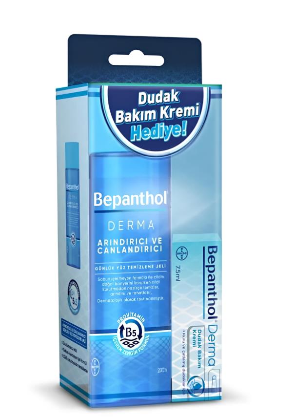 Bepanthol Derma Yüz Temizleme Jeli + Dudak Bakım Kremi