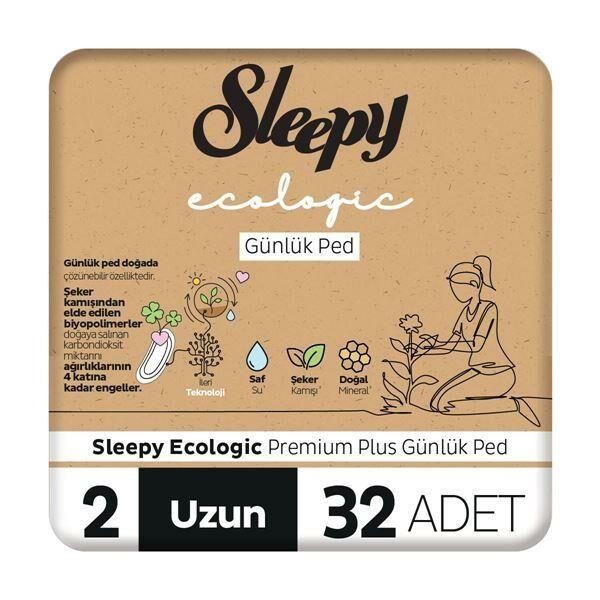 Sleepy Ecologic Premium Plus Günlük Ped Uzun 32'lı