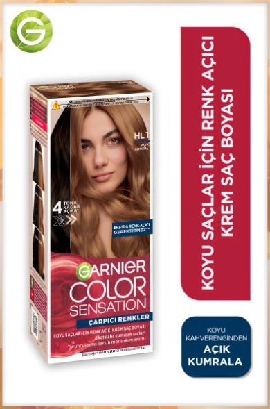 Garnier Çarpıcı Renkler HL1 Koyu Saçlar için Açı Kumral Açıcı Krem Saç Boyası