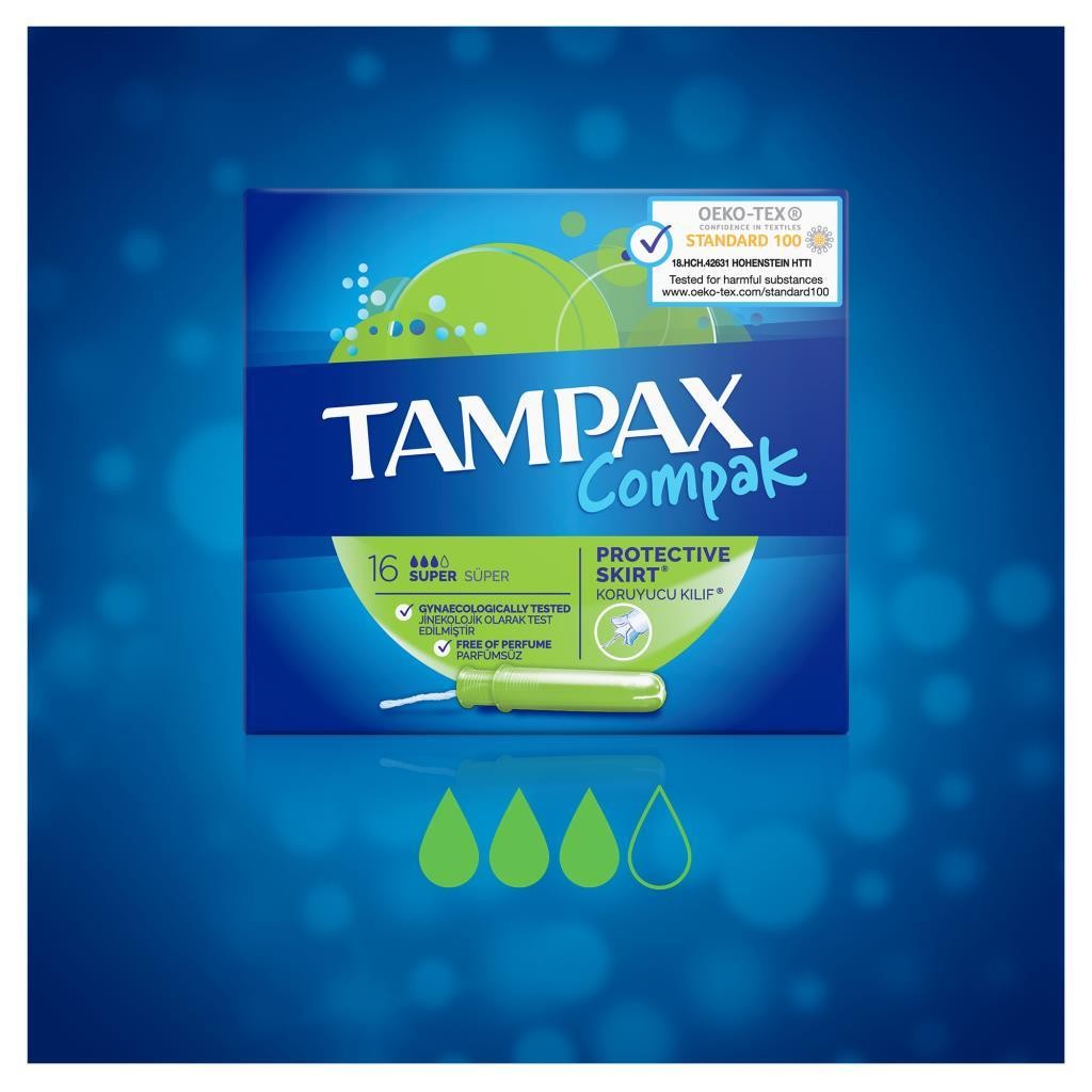 Tampax Compak Süper Tampon 16'lı