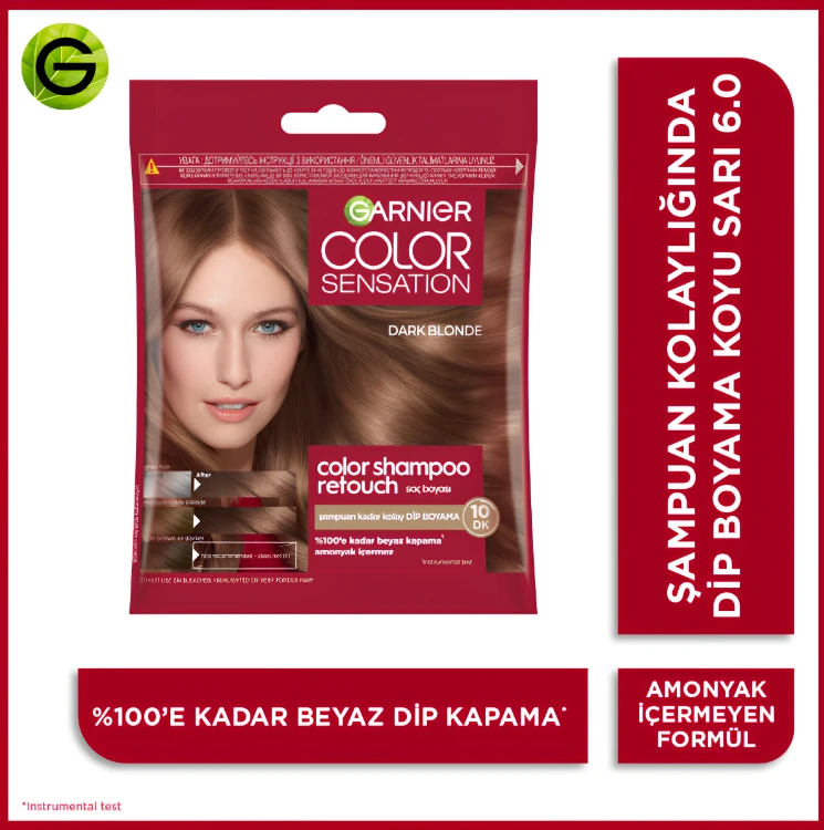 Garnier Color Shampoo Retouch Şampuan Kolaylığında Dip Boyası Dark Blonde 6.0