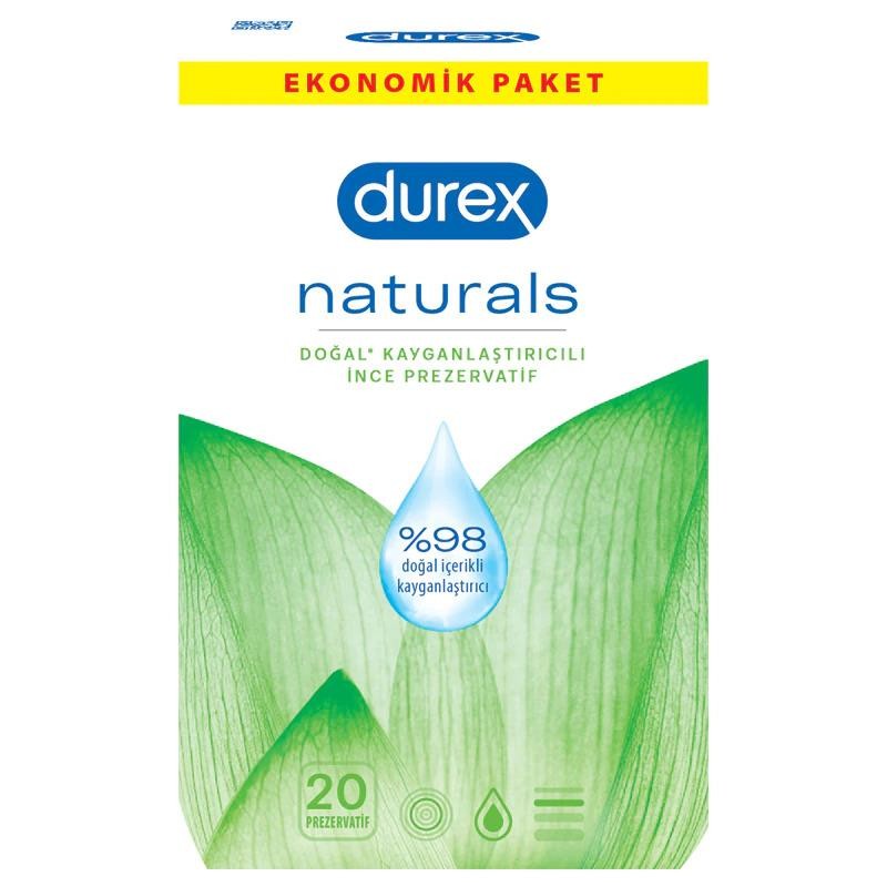 Durex Naturals Prezervatif 20'li