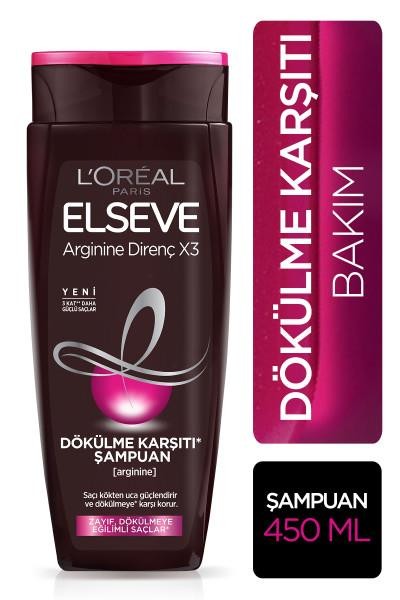 L'Oréal Paris Elseve Arginine Direnç X3 Dökülme Karşıtı Şampuan 450 ml