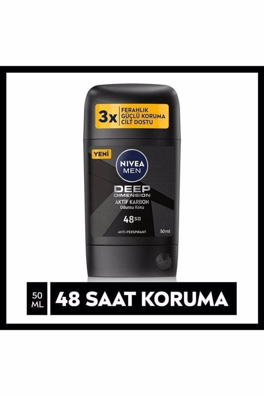 Nivea Men Deep Dimension Aktif Karbon Odunsu Koku Stick Deodorant 50 ml