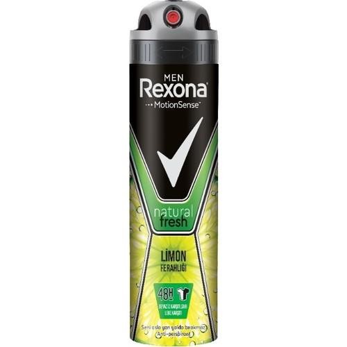 Rexona Men Natural Fresh Limon Ferahlığı Erkek Sprey Deodorant 150 ml