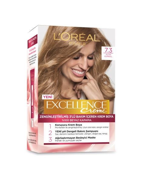 L’Oréal Paris Excellence Creme Saç Boyası - 7.3 Altın Kumral