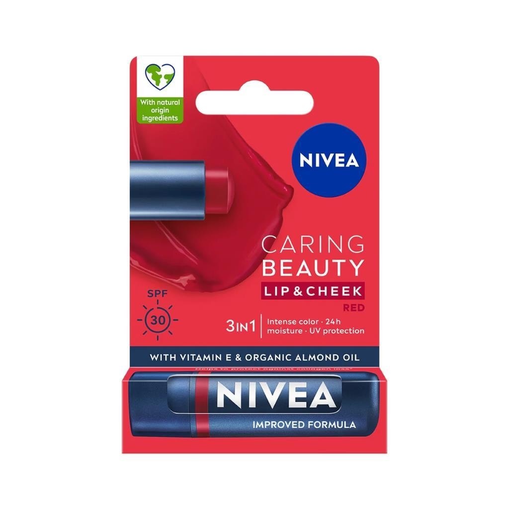 Nivea Caring Beauty Lip&Cheek - Kırmızı 