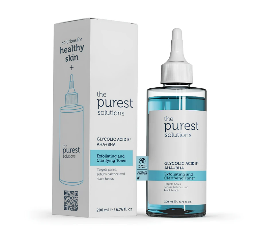 The Purest Solutions Canlandırıcı ve Gözenek Sıkılaştırıcı Glikolik Asit Mavi Tonik 200 ml