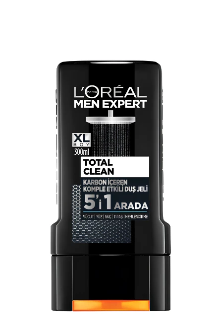 L'Oréal Paris Men Expert Total Clean 5'i 1 Arada Kömürlü Duş Jeli