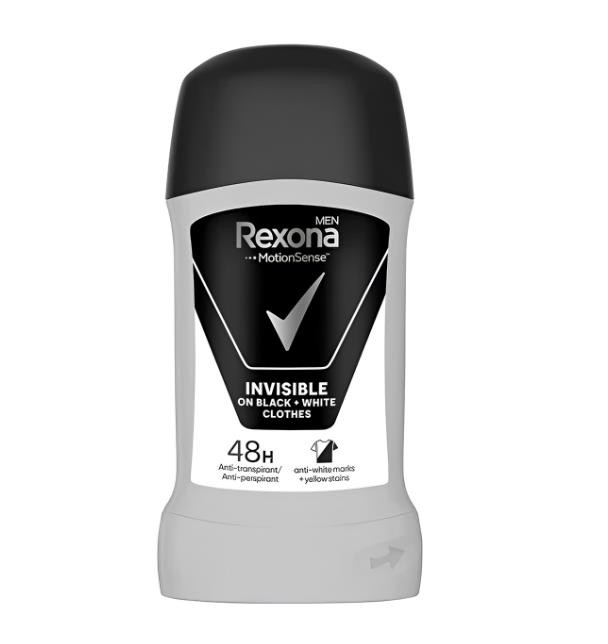 Rexona Men Stick Deodorant Invisible On Black White Clothes