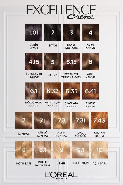 L'Oréal Paris Excellence Creme Saç Boyası 4.54 Koyu Kızıl Kahve