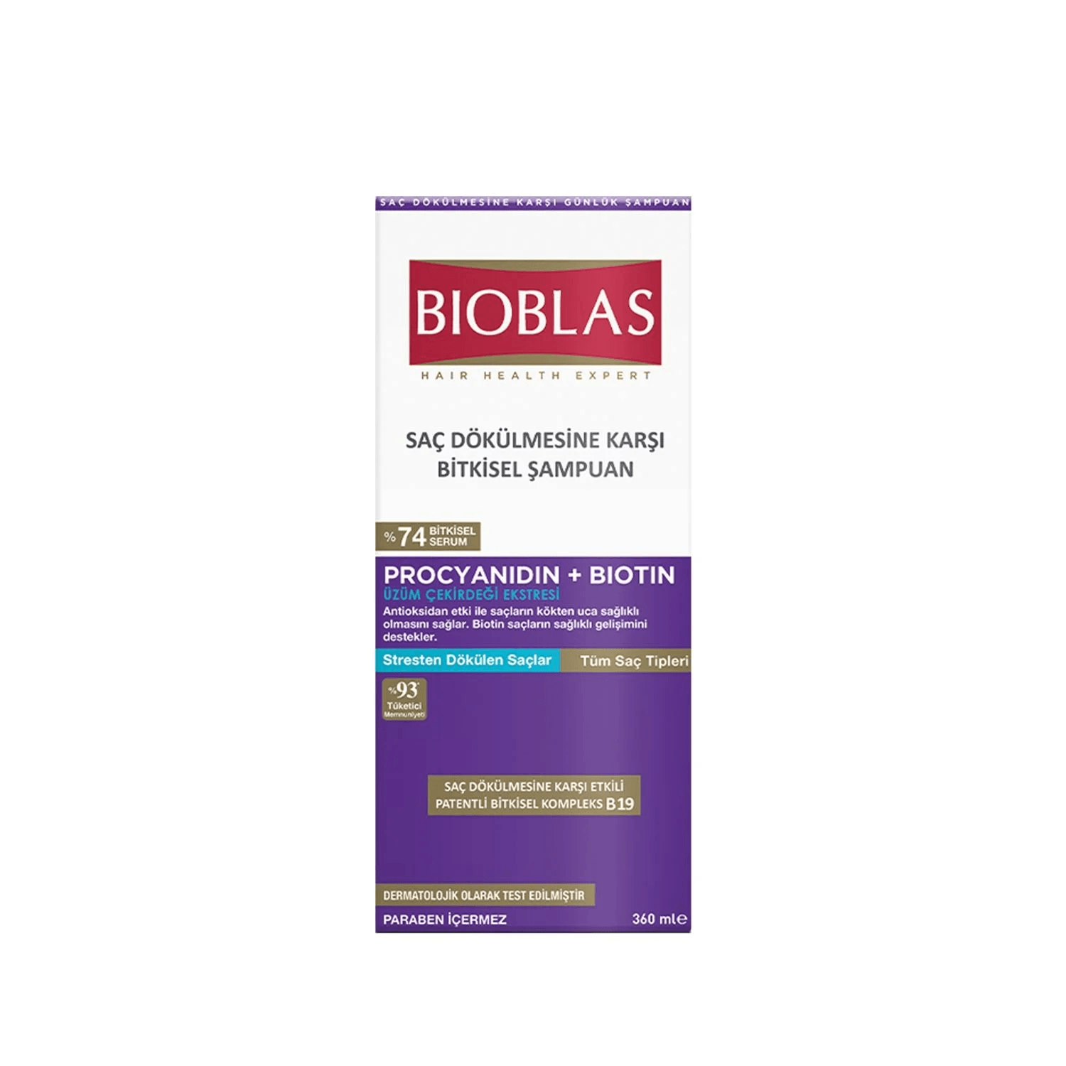 Bioblas Procyanidin + Biotin Anti-Stress Şampuan 360 ml