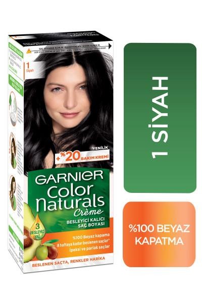 Garnier Color Naturals Creme Saç Boyası - 1 Siyah
