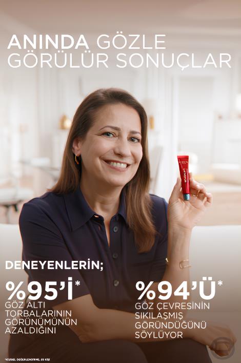 L'Oréal Paris Revitalift Lazer Eyebag Instant Eraser Göz Altı Torba Görünümüne Karşı Etkili Göz Kremi 15ml