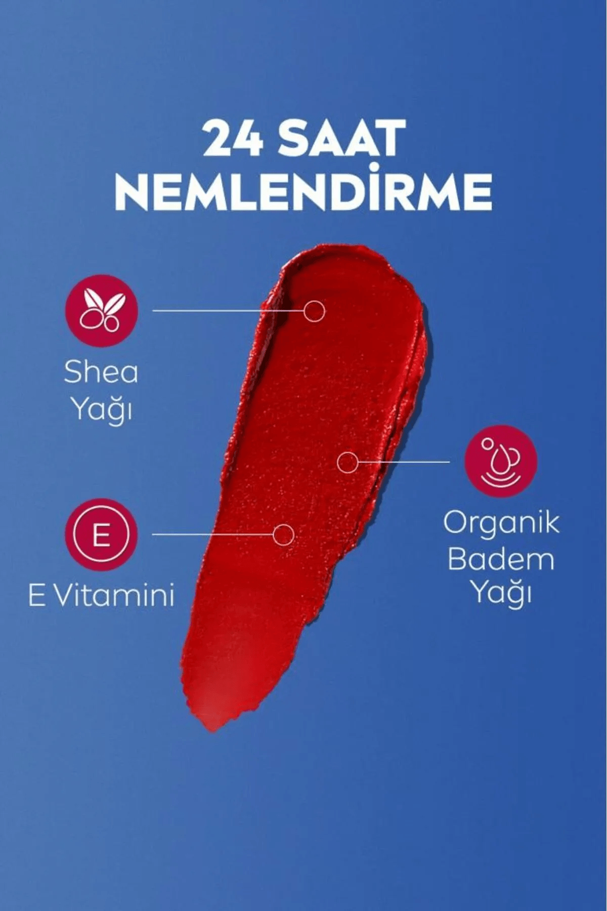 NIVEA Renkli Dudak Bakım Kremi Kırmızı 4,8gr