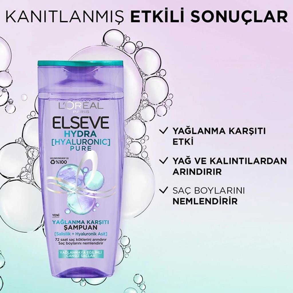 Loreal Paris Elseve Yağlanma Karşıtı Arındırıcı Şampuan 300 ml 