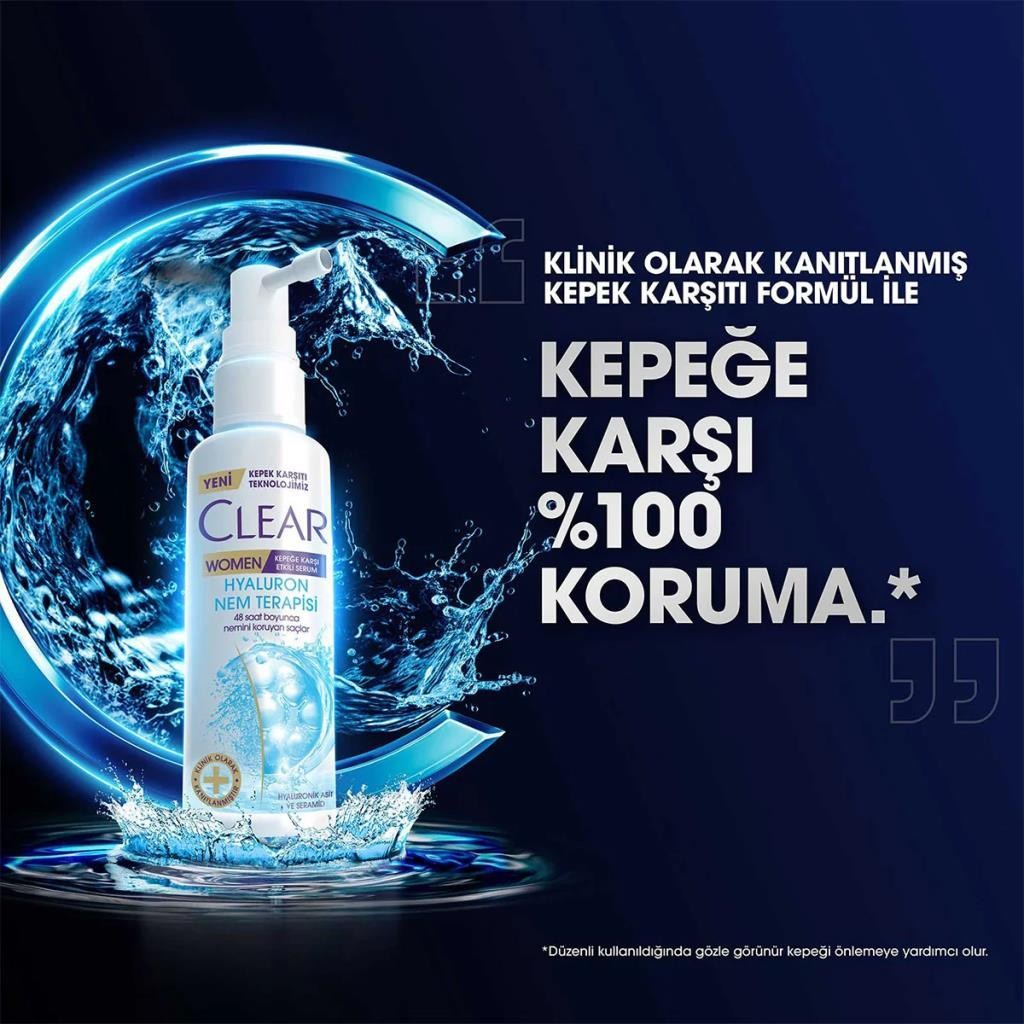 Clear Women Hyaluron Nem Terapisi Saç Serumu 90 ml 