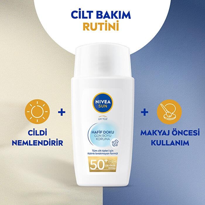 Nivea Sun Hafif Dokulu Güneş Koruyucu Yüz Kremi Spf50+ 40 ml 