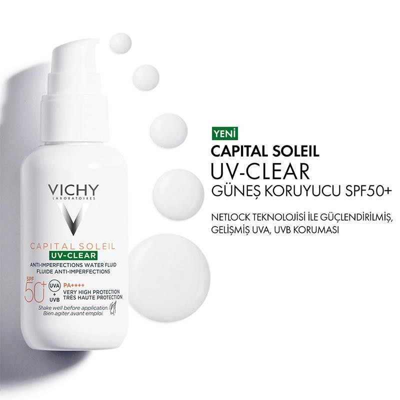 Vichy Capital Soleil UV-Clear SPF50+ Fluid Güneş Kremi 40 ml