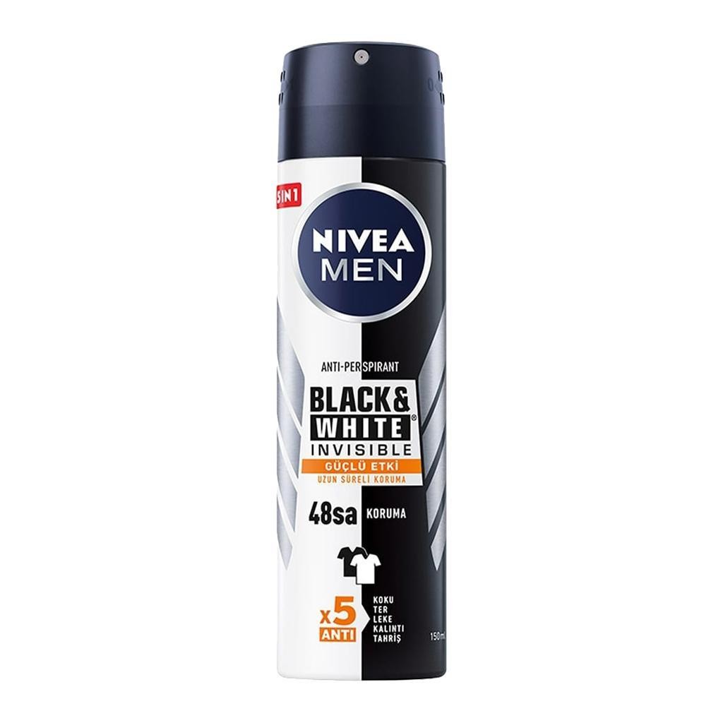 Nivea Men Black & White Invisible Güçlü Etki 48H Erkek Deodorant 150 ml