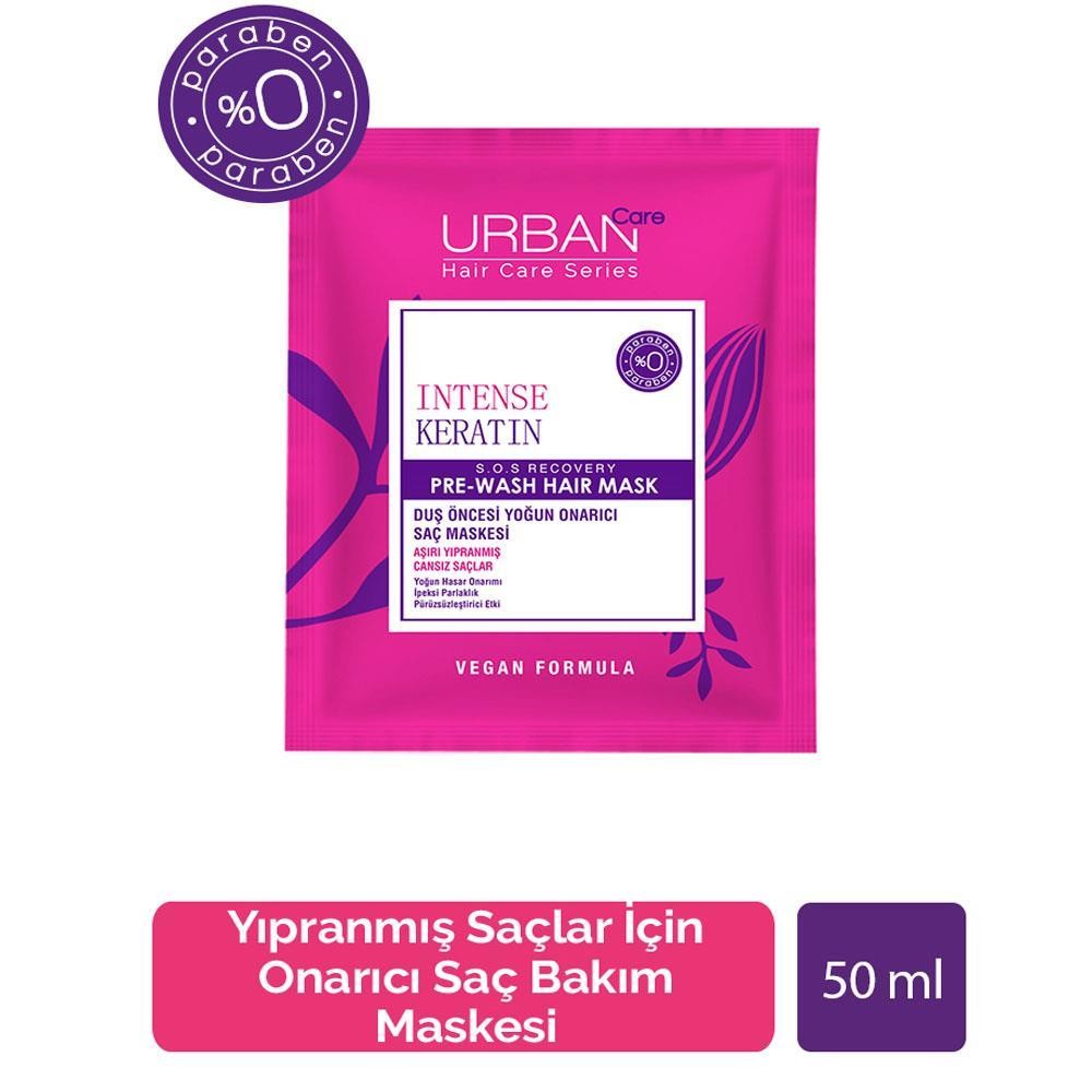 Urban Care Intense Keratin Duş Öncesi Yoğun Onarıcı Saç Maskesi 50 ml