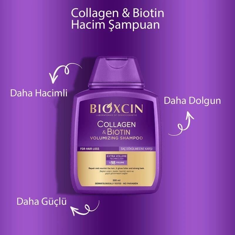 Bioxcin Collagen & Biotin Hacim Şampuanı 300 ml 3 Al 2 Öde