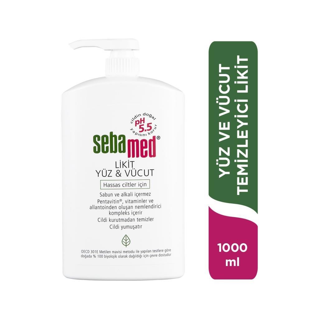 Sebamed Likit Yüz ve Vücut Temizleyici Jel 1000 ml