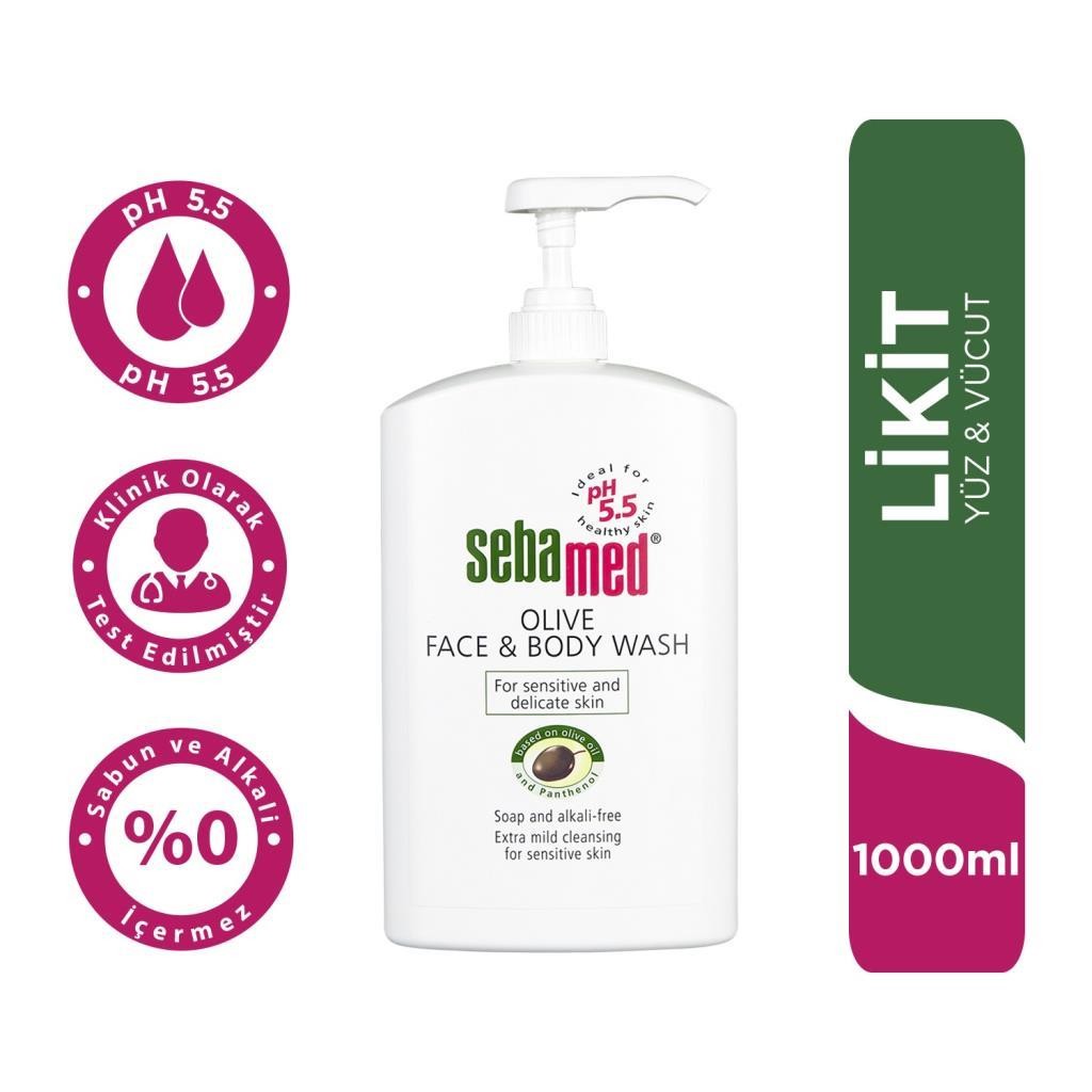 Sebamed Likit Zeytinyağlı Yüz ve Vücut Hassas Ciltler Temizleyici 1000 ml